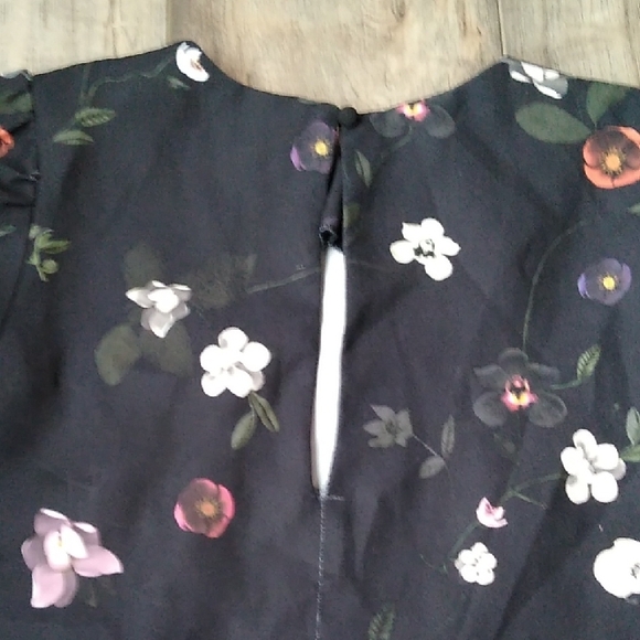 H&M Black Floral Long Sleeve Dress - Picture 8 of 9